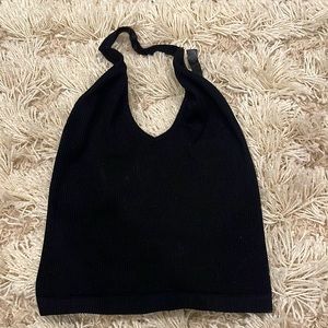 UO Out From Under Jackie Seamless Halter Bra Top BLACK Size Medium M